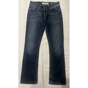 BKE Harper Bootcut Jeans Women's 27R (27x31) Dark‎ Wash Western Retro 8.5" Rise